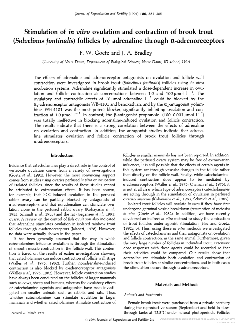 Adrenoreceptors F