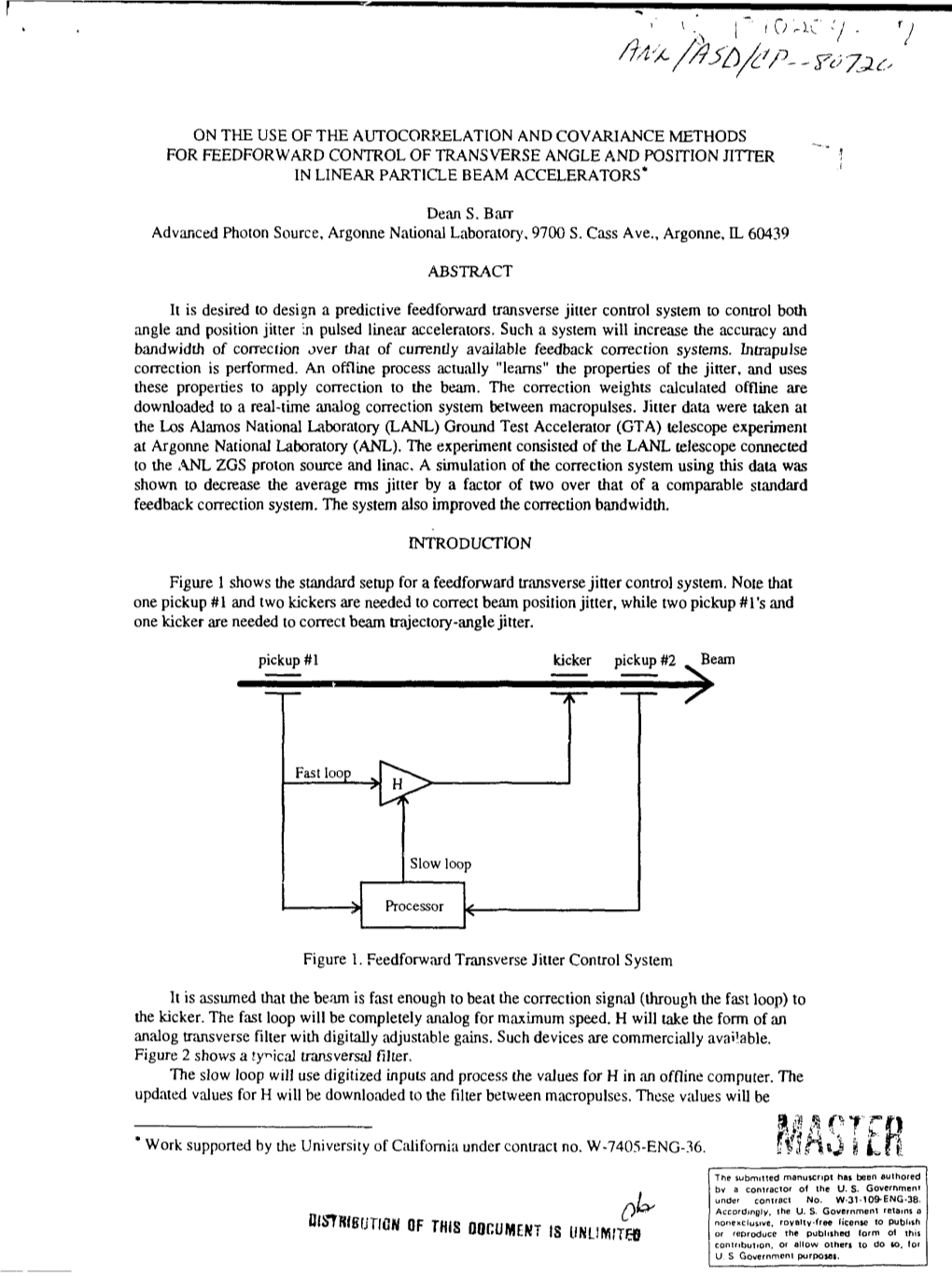 On the Use of the Autocorrelation and Covariance Methods for Feedforward Control of Transverse Angle and Position Jitter in Linear Particle Beam Accelerators*