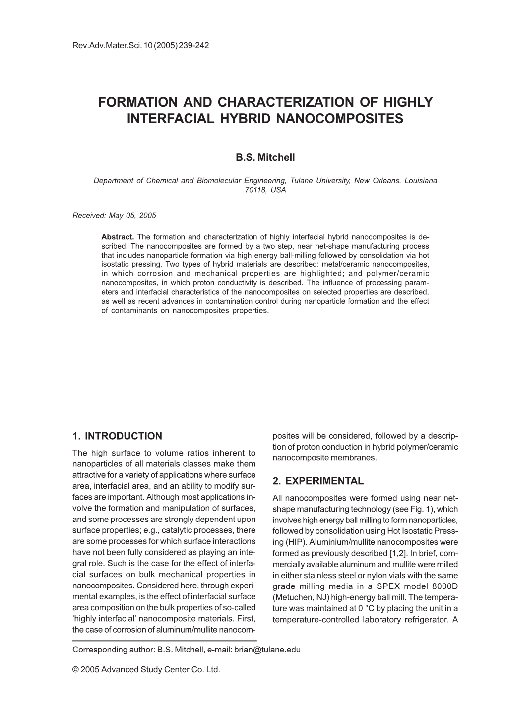 Formation and Characterization of Highly Interfacial Hybrid Nanocomposites