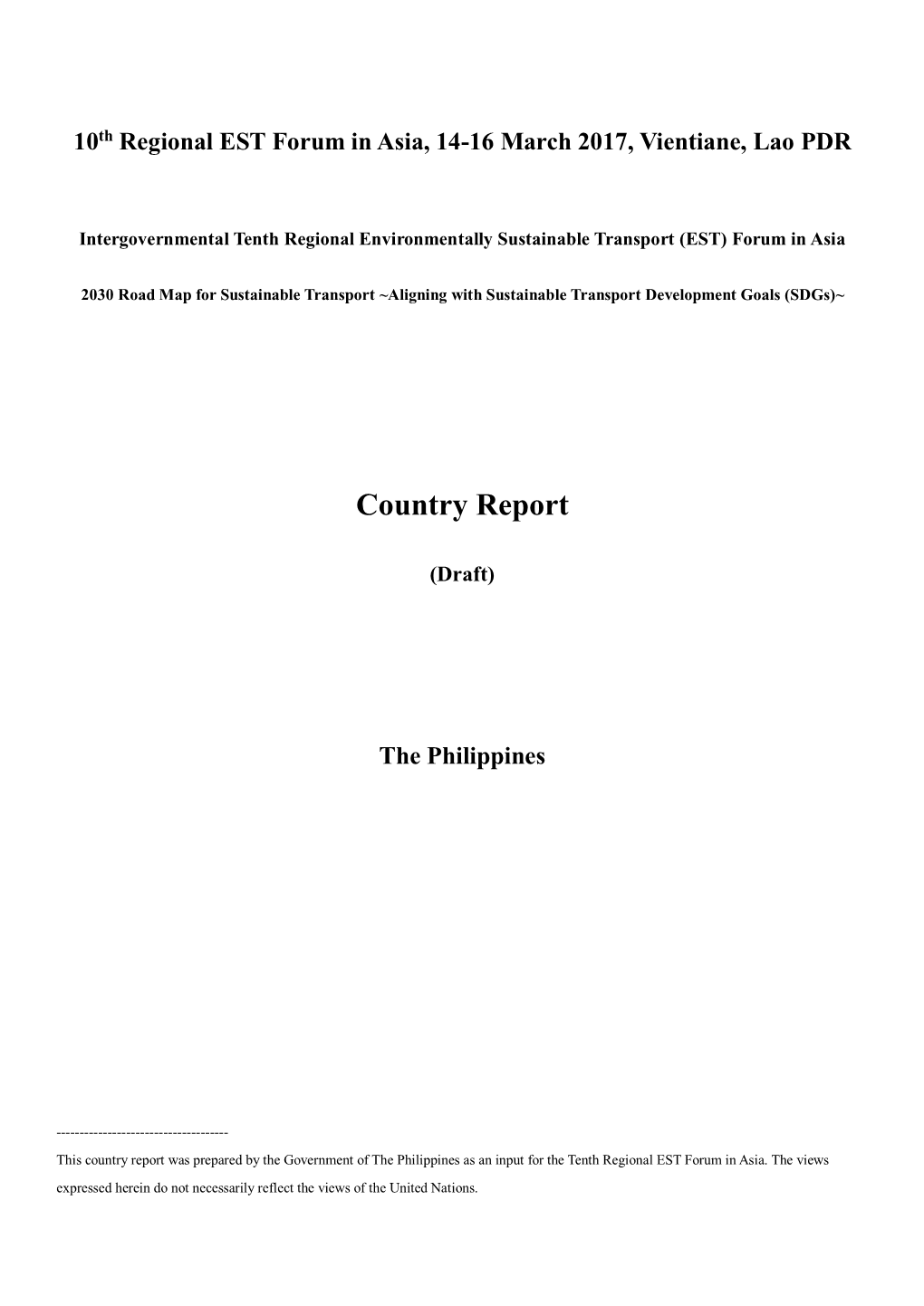 Country Report