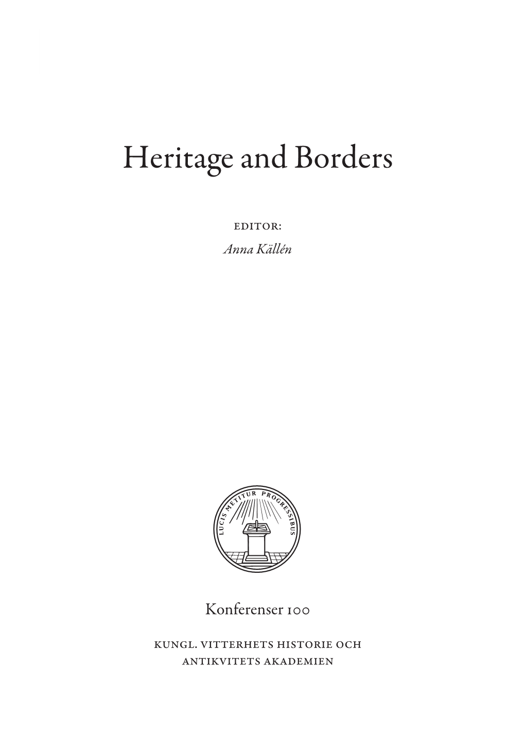 Heritage and Borders