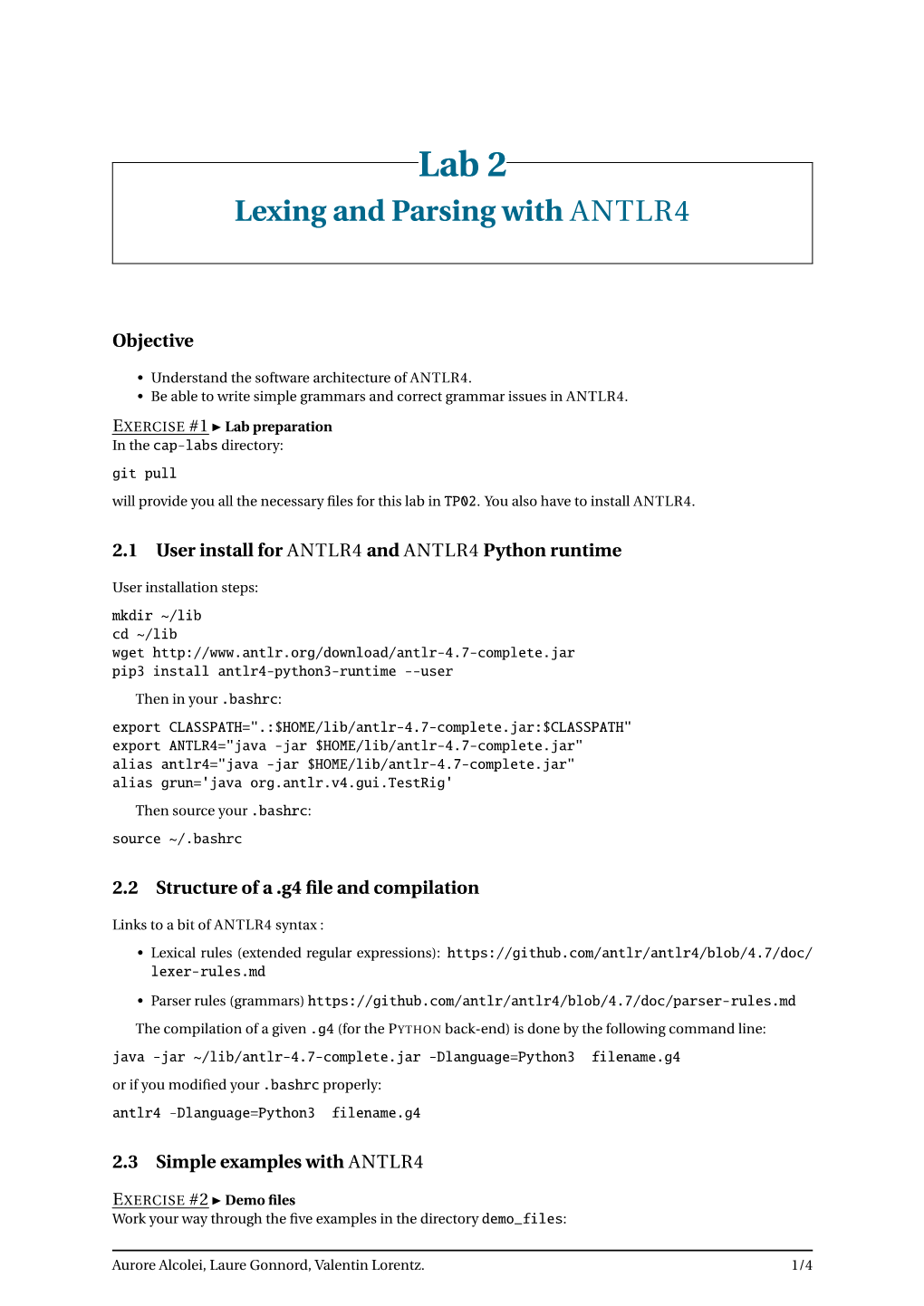 Lexing and Parsing with ANTLR4