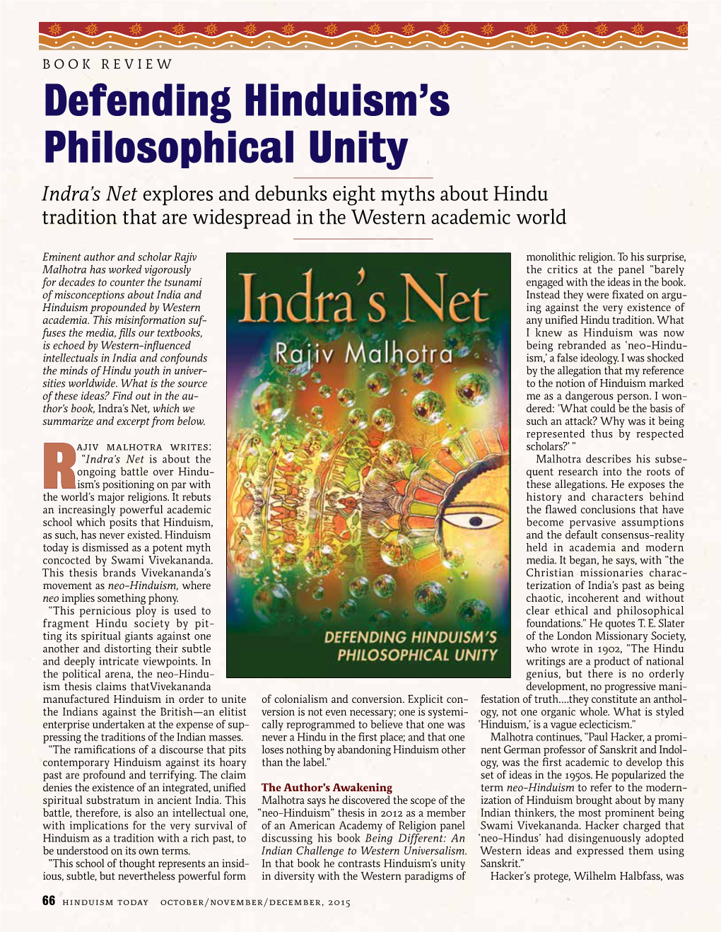 Defending Hinduism's Philosophical Unity