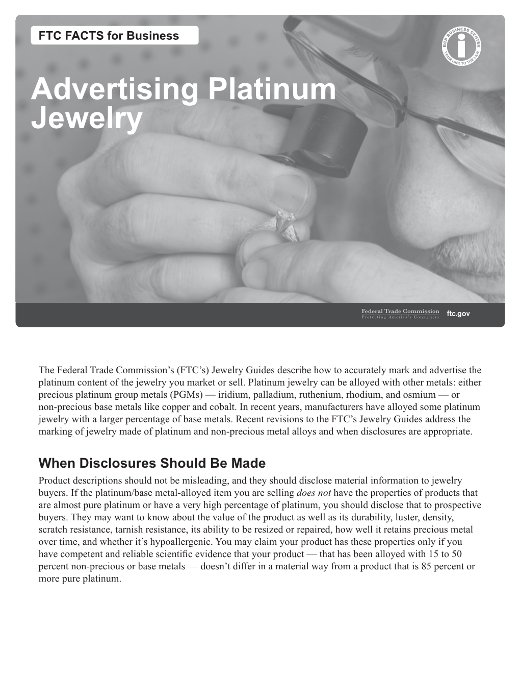 Advertising Platinum Jewelry