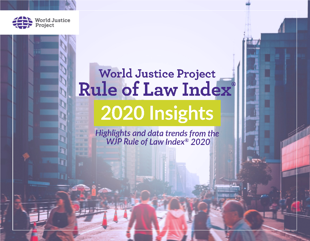 1 WJP Rule of Law Index 2020 Insights