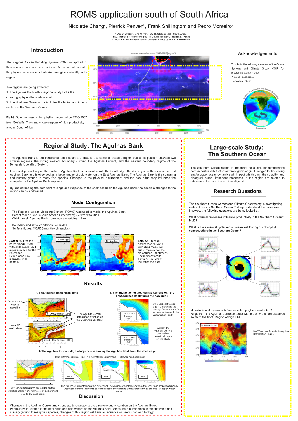 Regional Study: the Agulhas Bank Large-Scale Study: the Southern Ocean the Agulhas Bank Is the Continental Shelf South of Africa