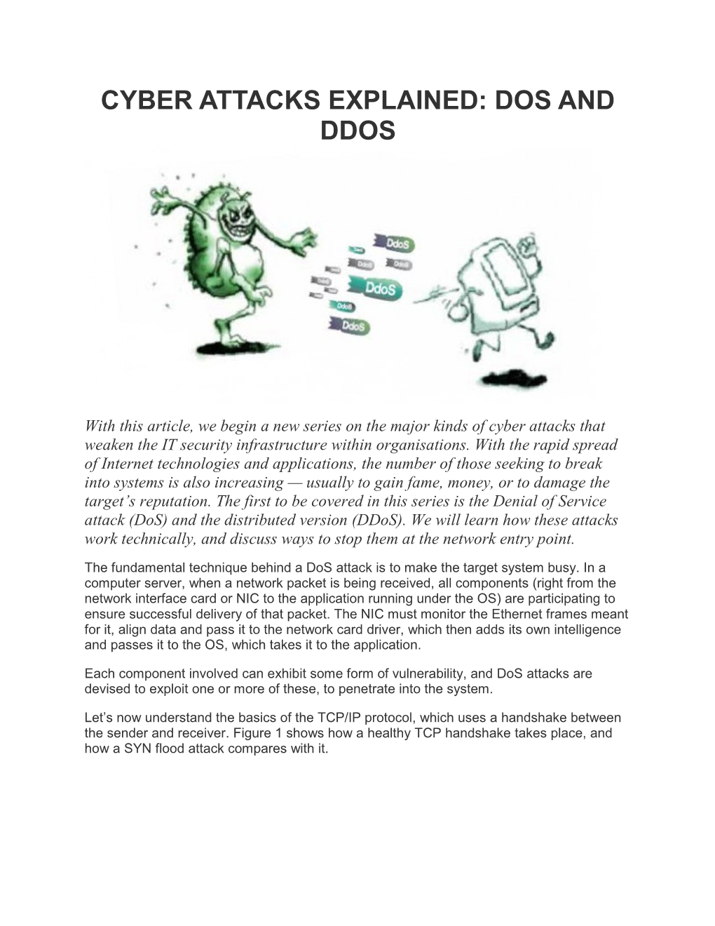 Cyber Attacks Explained: Dos and Ddos