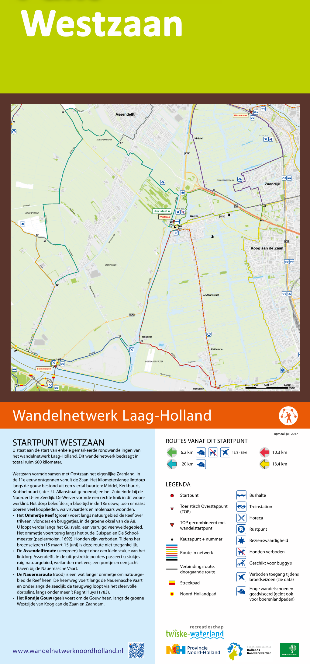 Wandelkaart Startpunt Westzaan