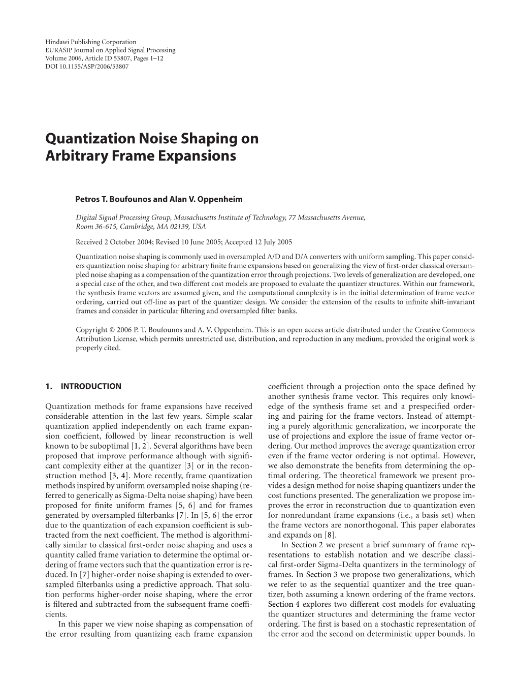 Quantization Noise Shaping on Arbitrary Frame Expansions