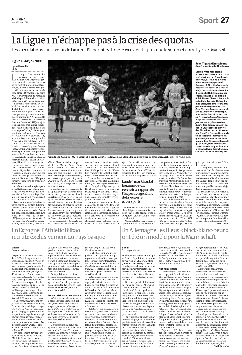 LE MONDE/PAGES&lt;SPORTS&gt;