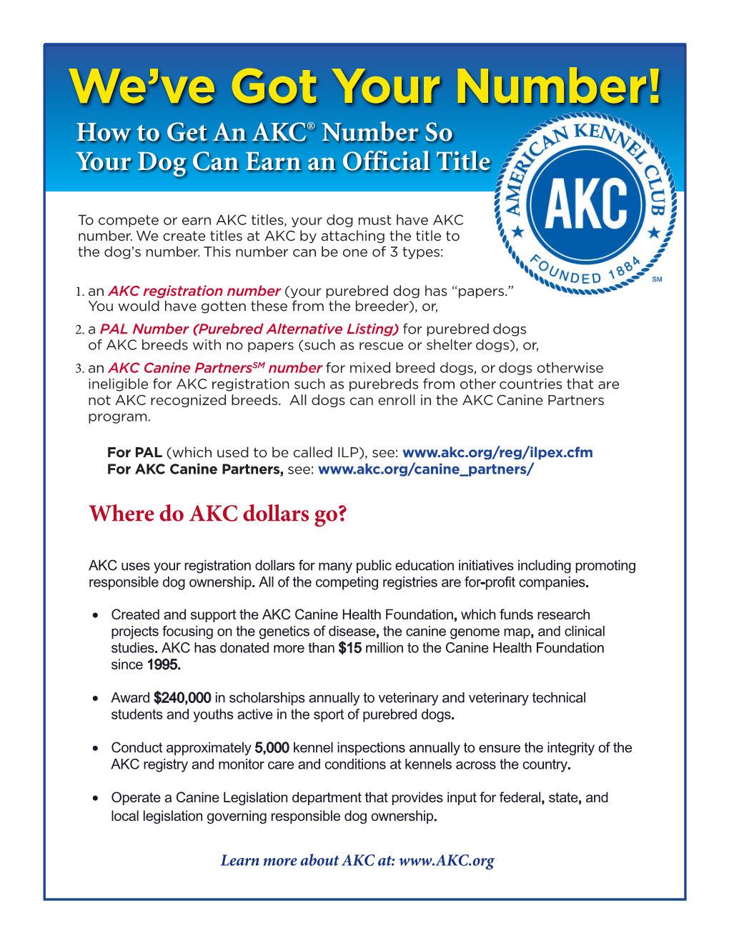 How to Get an AKC® Number So Your Dog Can Earn an Official Title