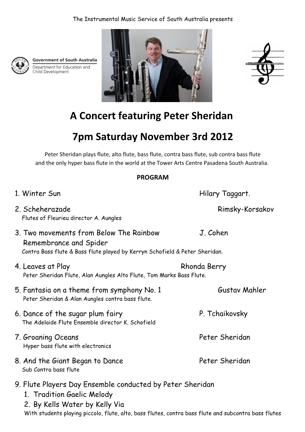 Free Flute Concert Featuring Peter Sheridan