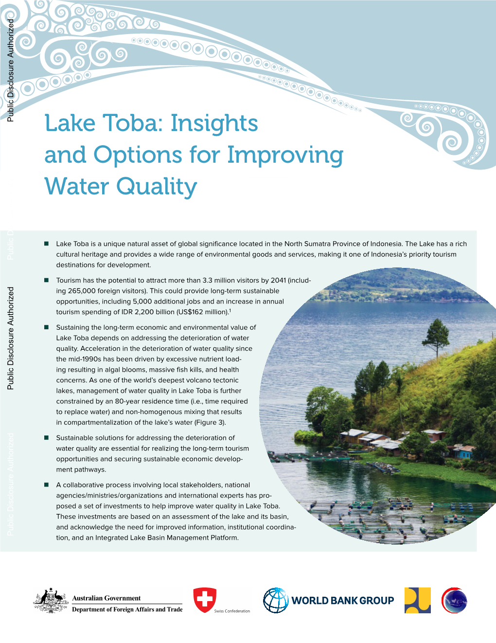 Lake Toba: Insights and Options for Improving Water Quality