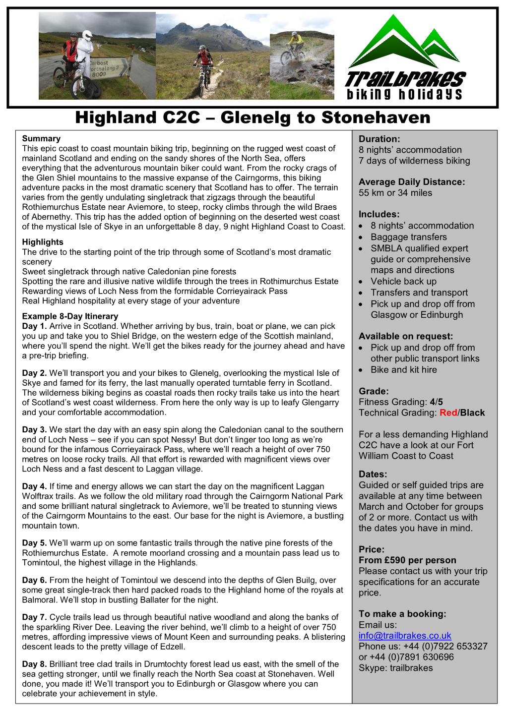 Highland C2C – Glenelg to Stonehaven 7 Stanes Skills Weekend