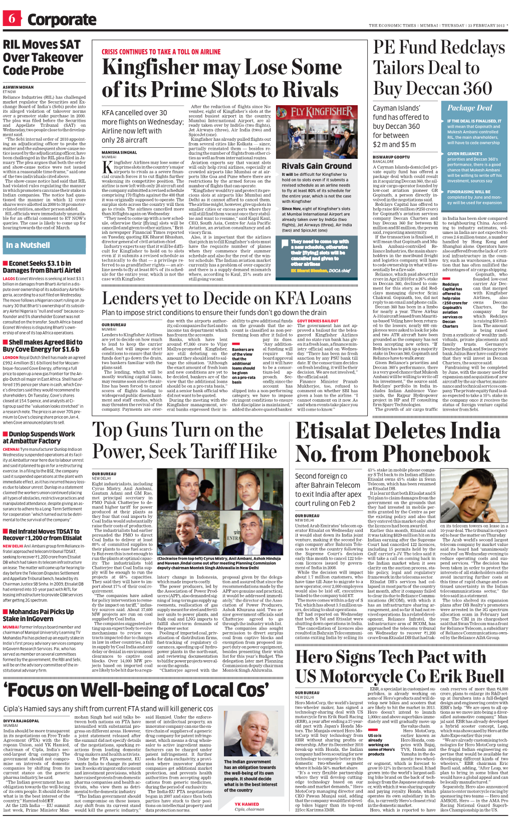 ET – 23Rd Feb 2012