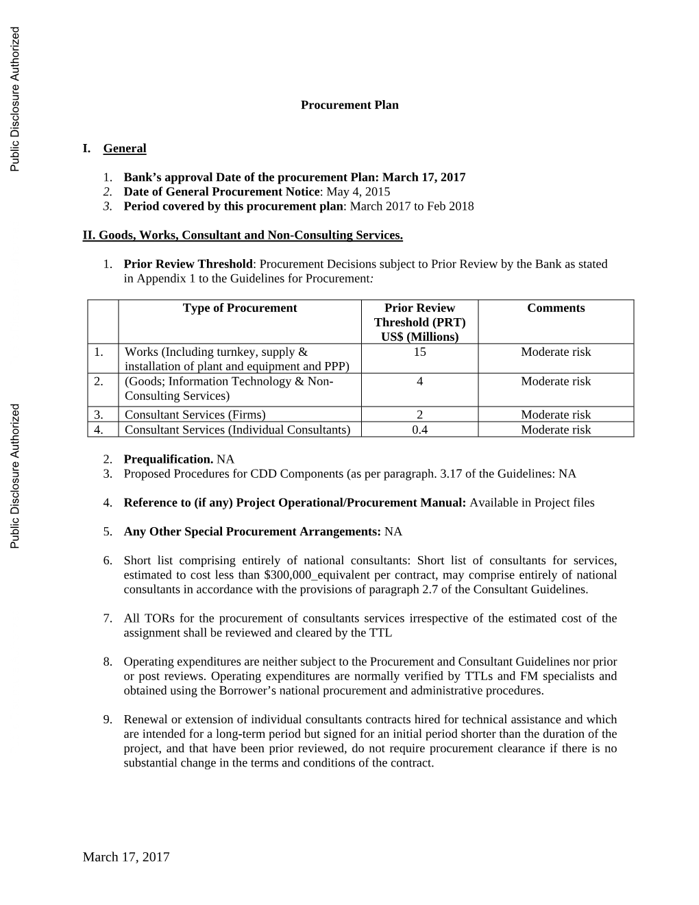 World Bank Document