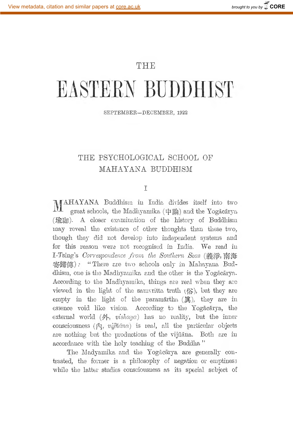 EASTERN Buddillst