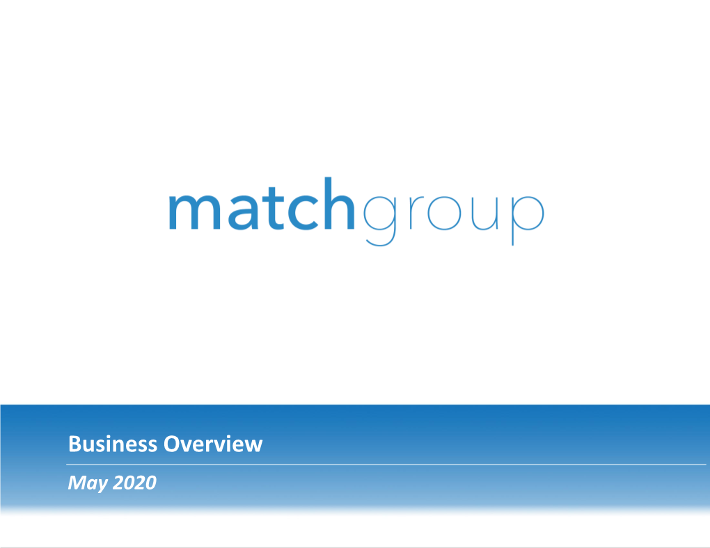 Match Group Business Overview
