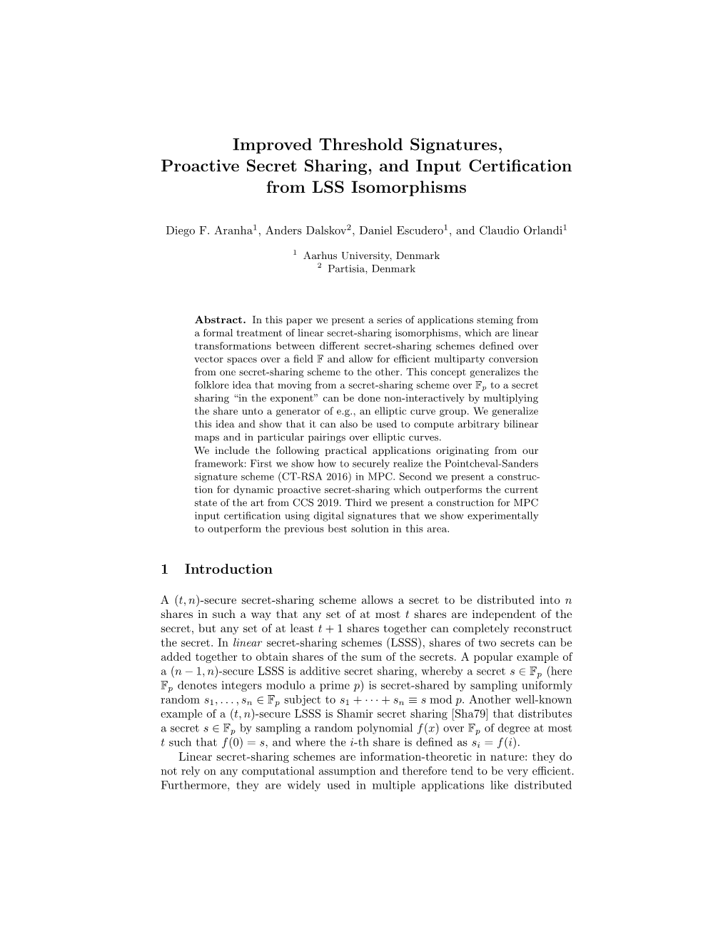 Improved Threshold Signatures, Proactive Secret Sharing, and Input Certification from LSS Isomorphisms