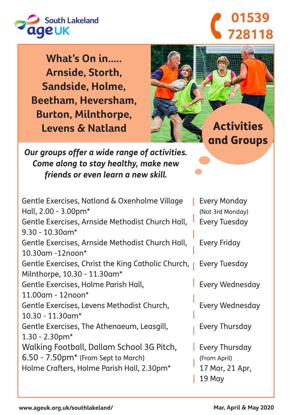 Activities and Groups What's on In...Arnside, Storth, Sandside