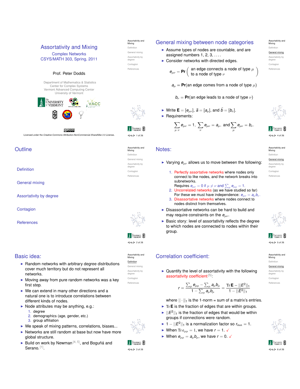 Assortativity and Mixing