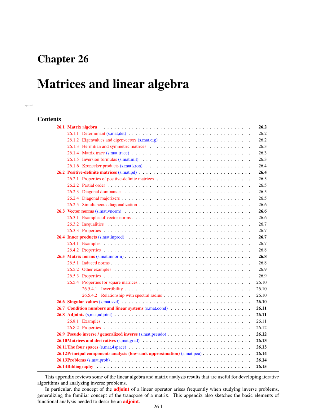 Matrices and Linear Algebra