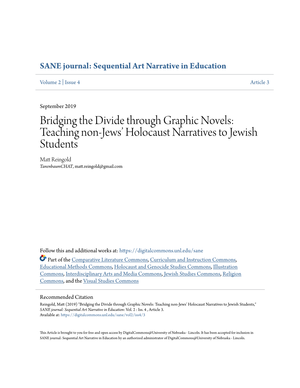 Teaching Non-Jews' Holocaust Narratives to Jewish Students