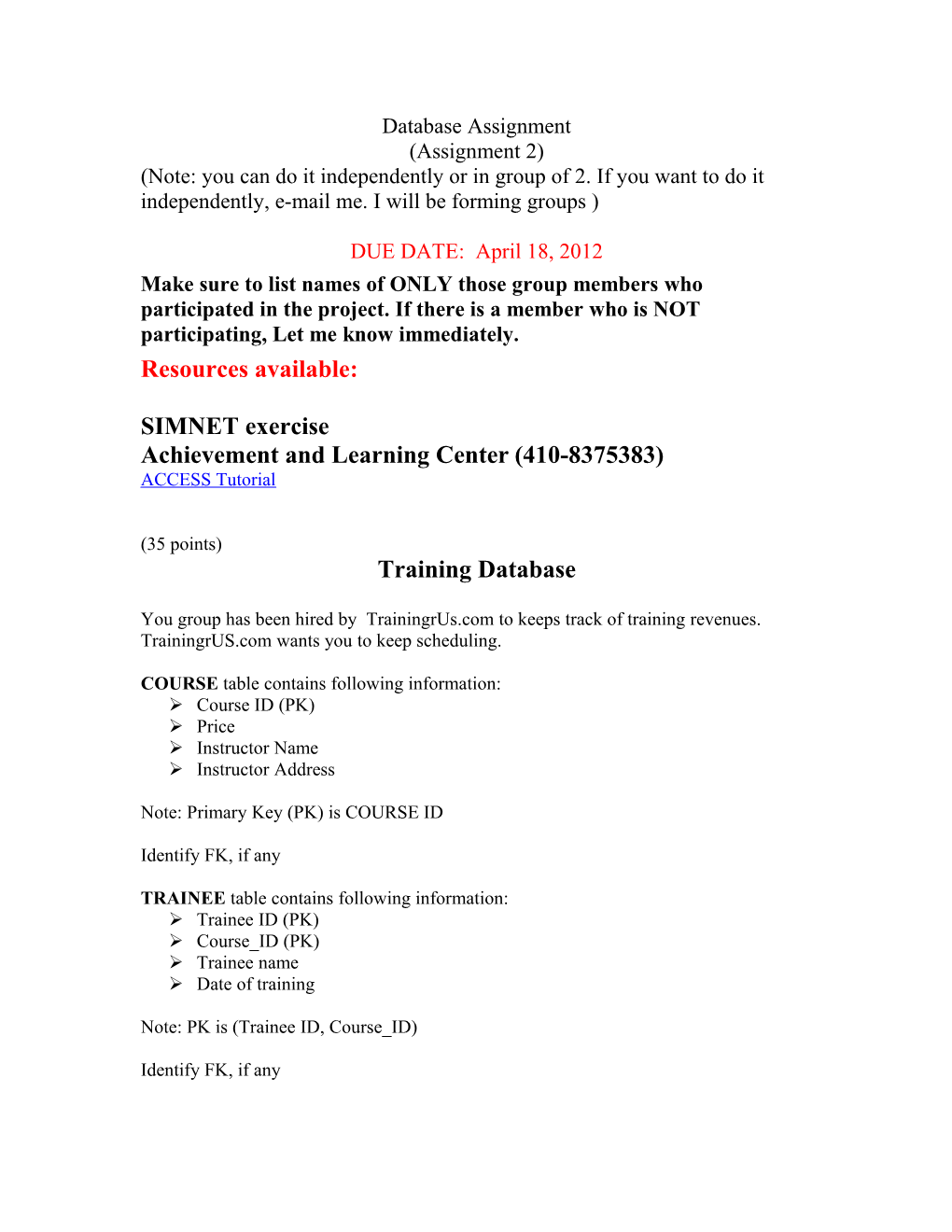 Achievement and Learning Center (410-8375383)