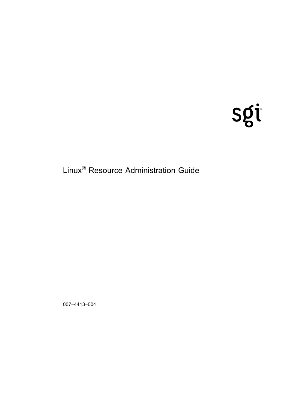 Linux® Resource Administration Guide