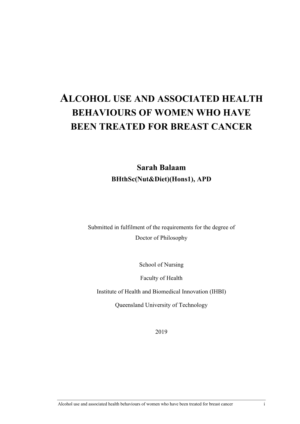 Sarah Balaam Thesis