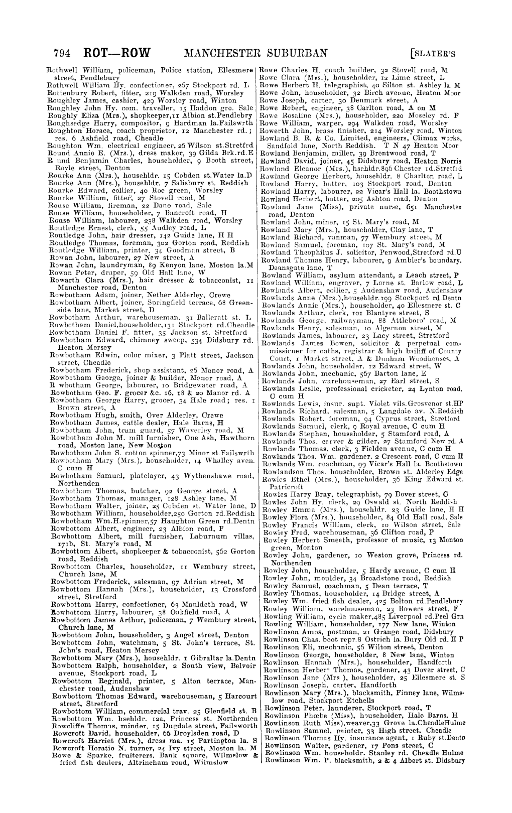 794 Rot-Row :Manchester Suburban [Slater's