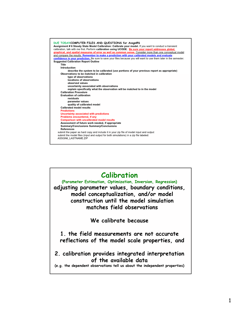 Calibration: Calibrate Your Model