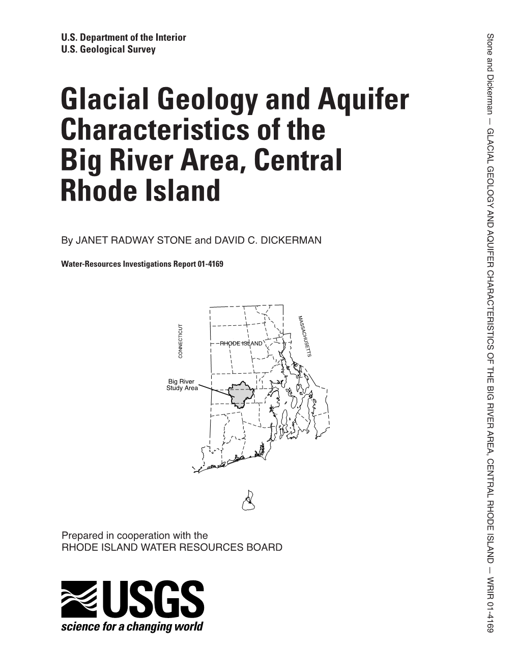 Glacial Geology and Aquifer Characteristics of the Big River Area, Central Rhode Island