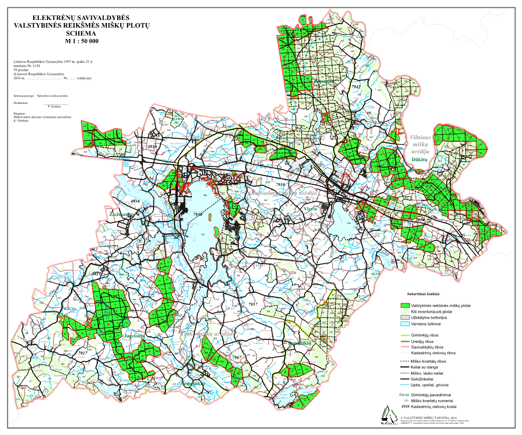 Elektrėnų Savivaldybės Valstybinės Reikšmės Miškų Plotų Schema