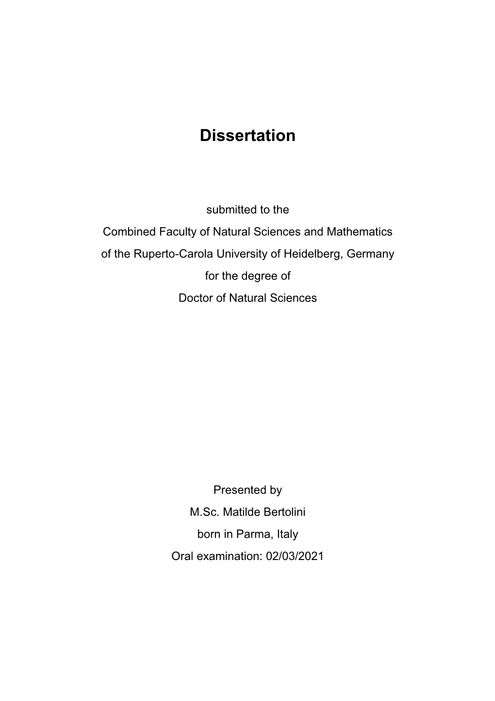 Dissertation