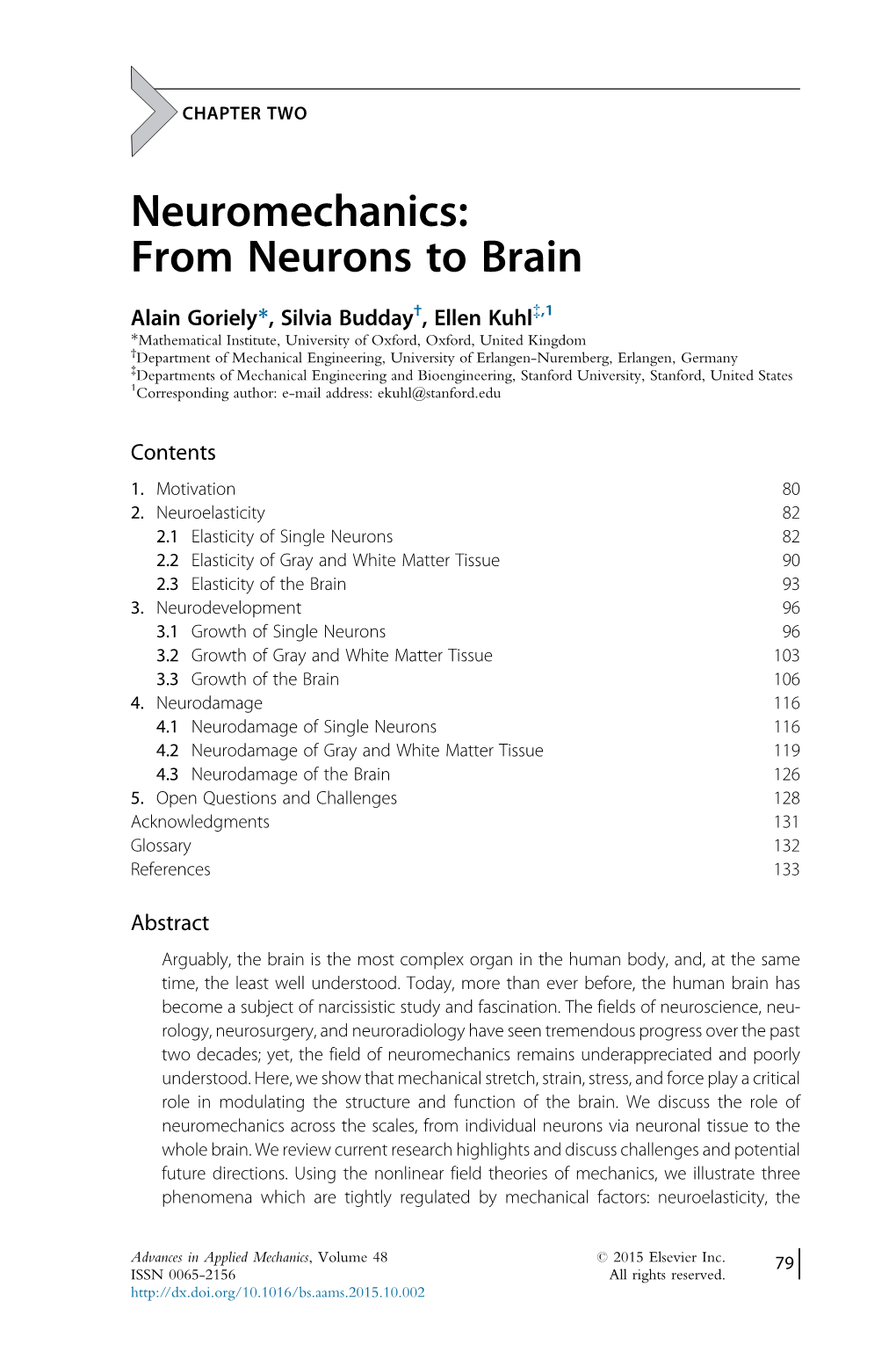 Neuromechanics: from Neurons to Brain