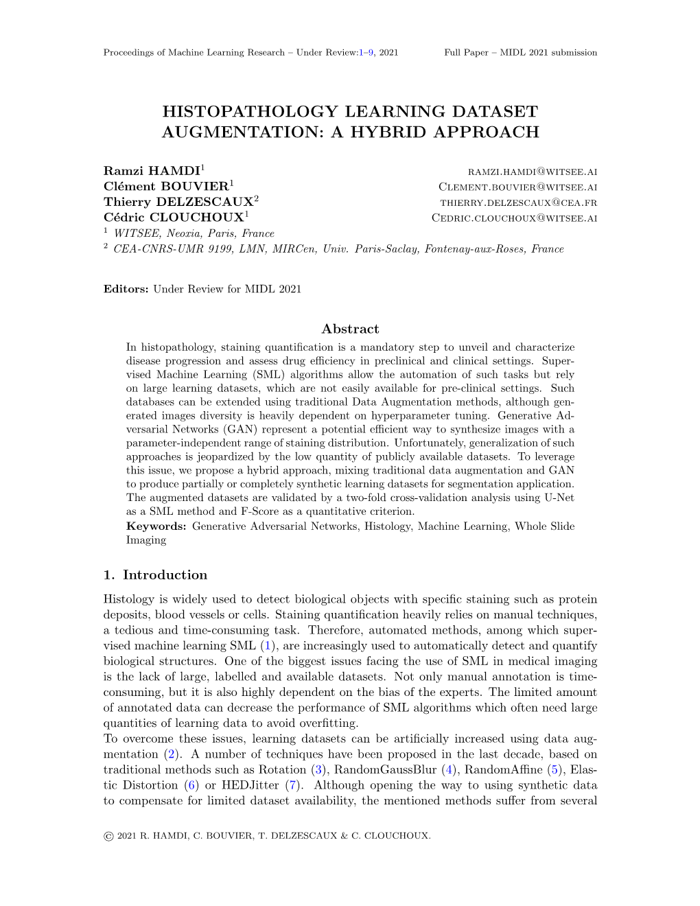 Histopathology Learning Dataset Augmentation: a Hybrid Approach