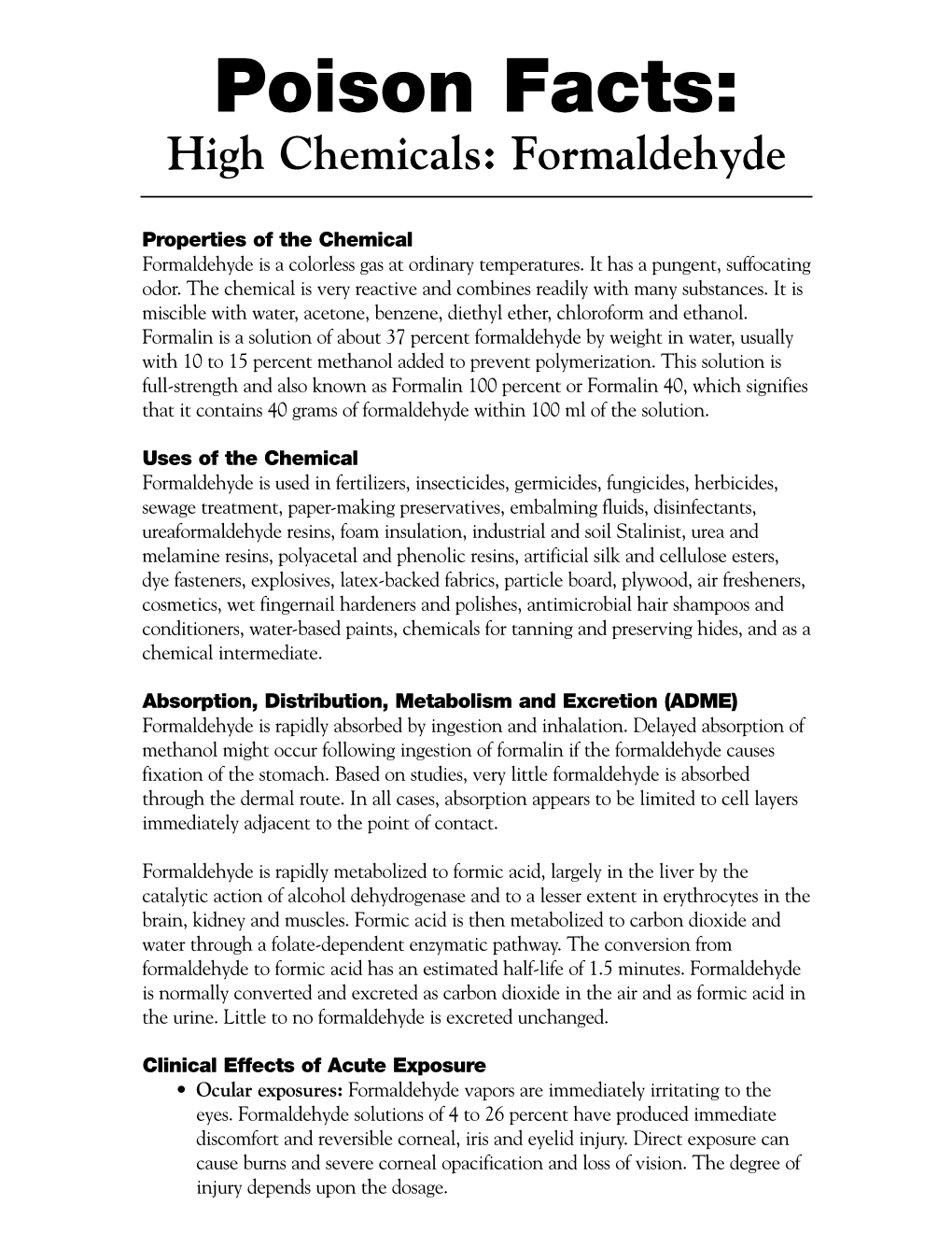 Formaldehyde