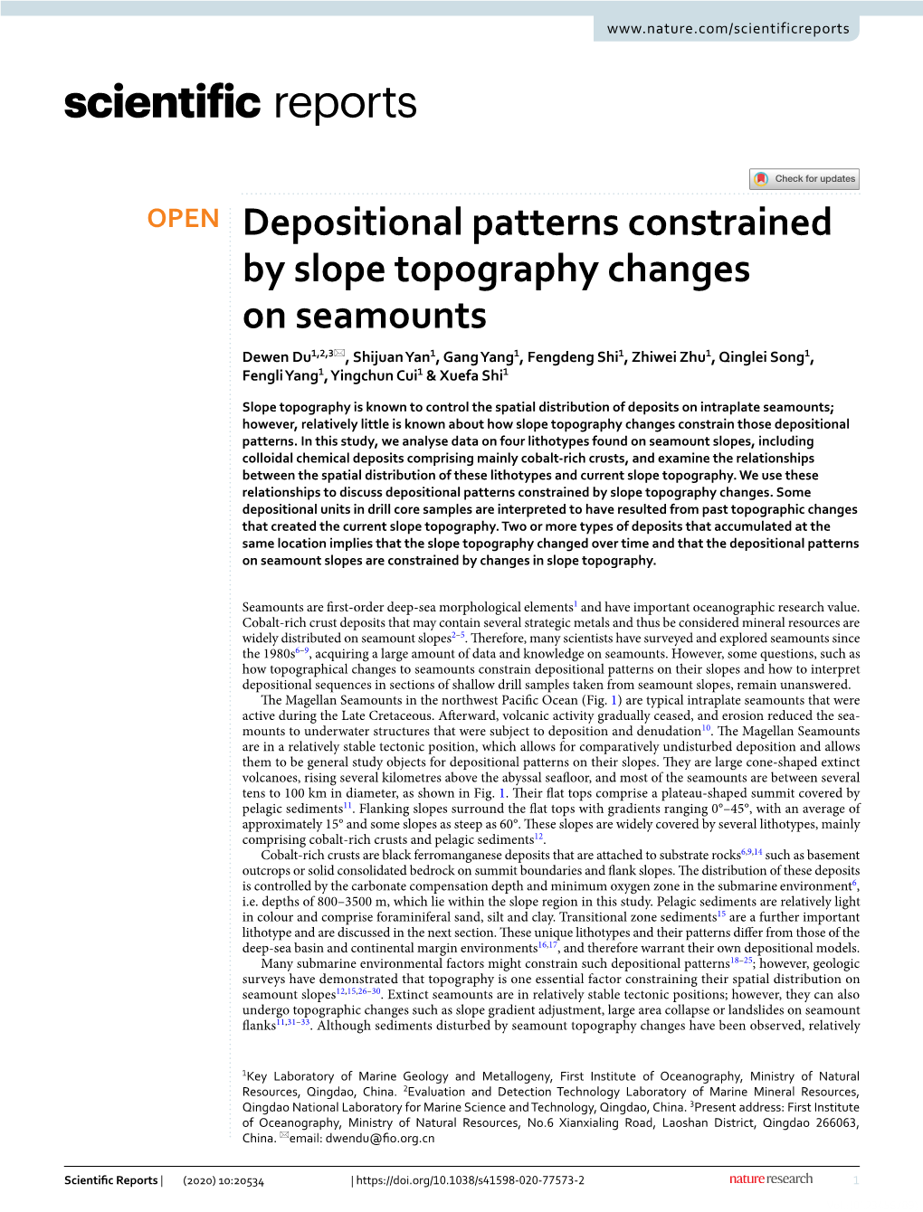 Depositional Patterns Constrained by Slope Topography Changes On