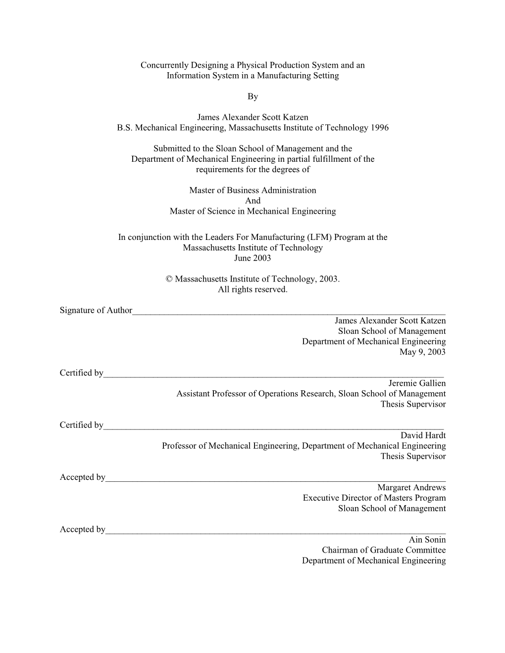 Concurrently Designing a Physical Production System and an Information System in a Manufacturing Setting