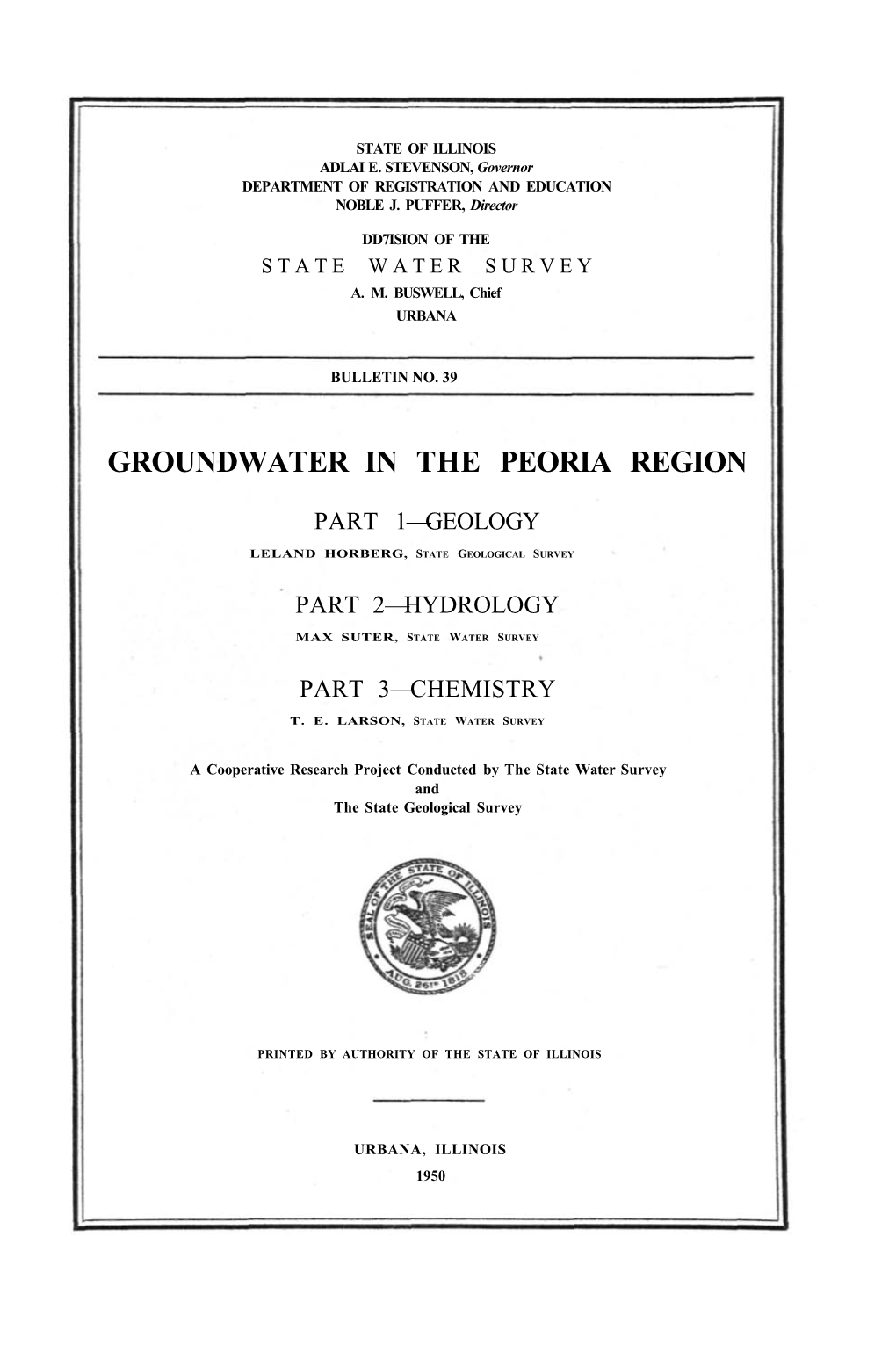 Groundwater in the Peoria Region