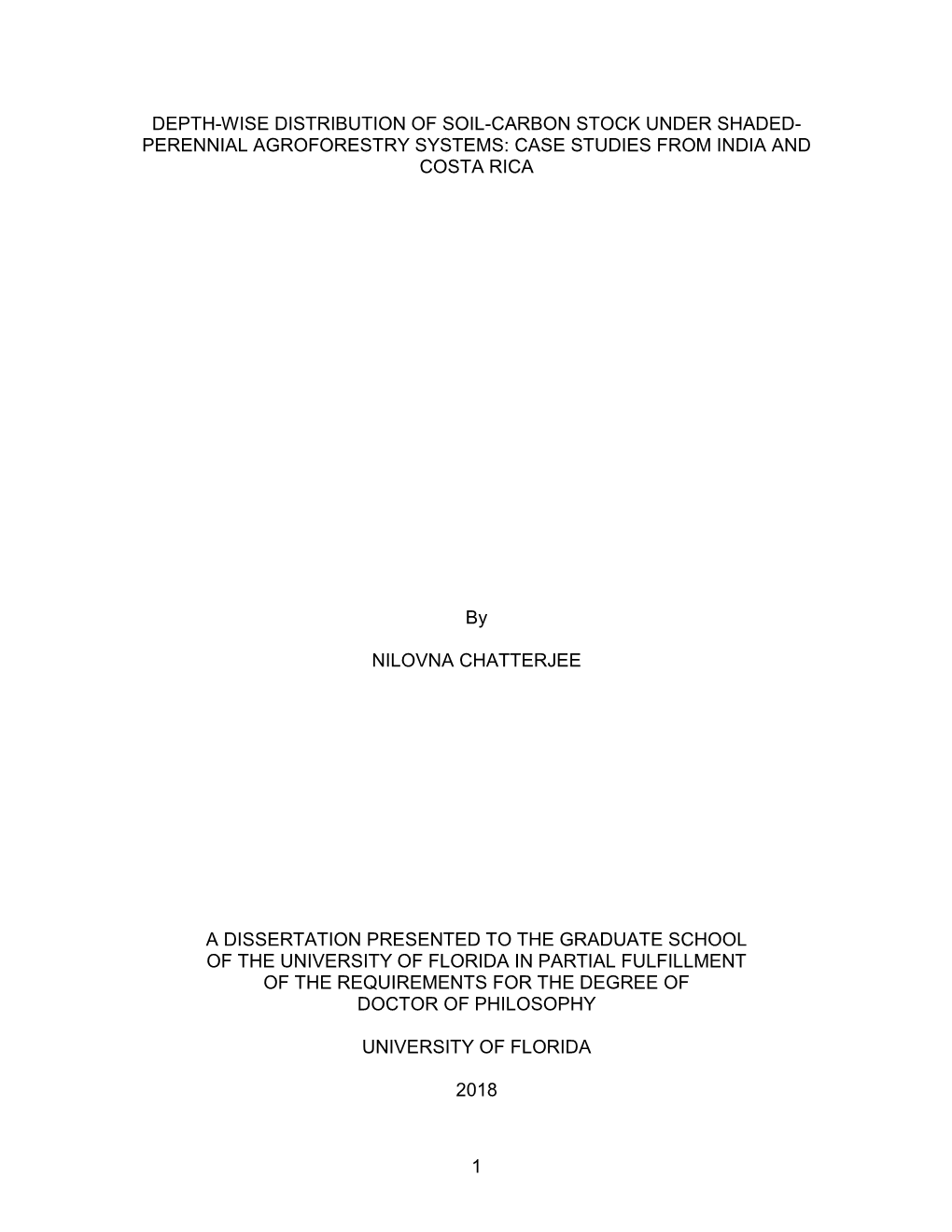 Depth-Wise Distribution of Soil-Carbon Stock Under Shaded- Perennial Agroforestry Systems: Case Studies from India and Costa Rica