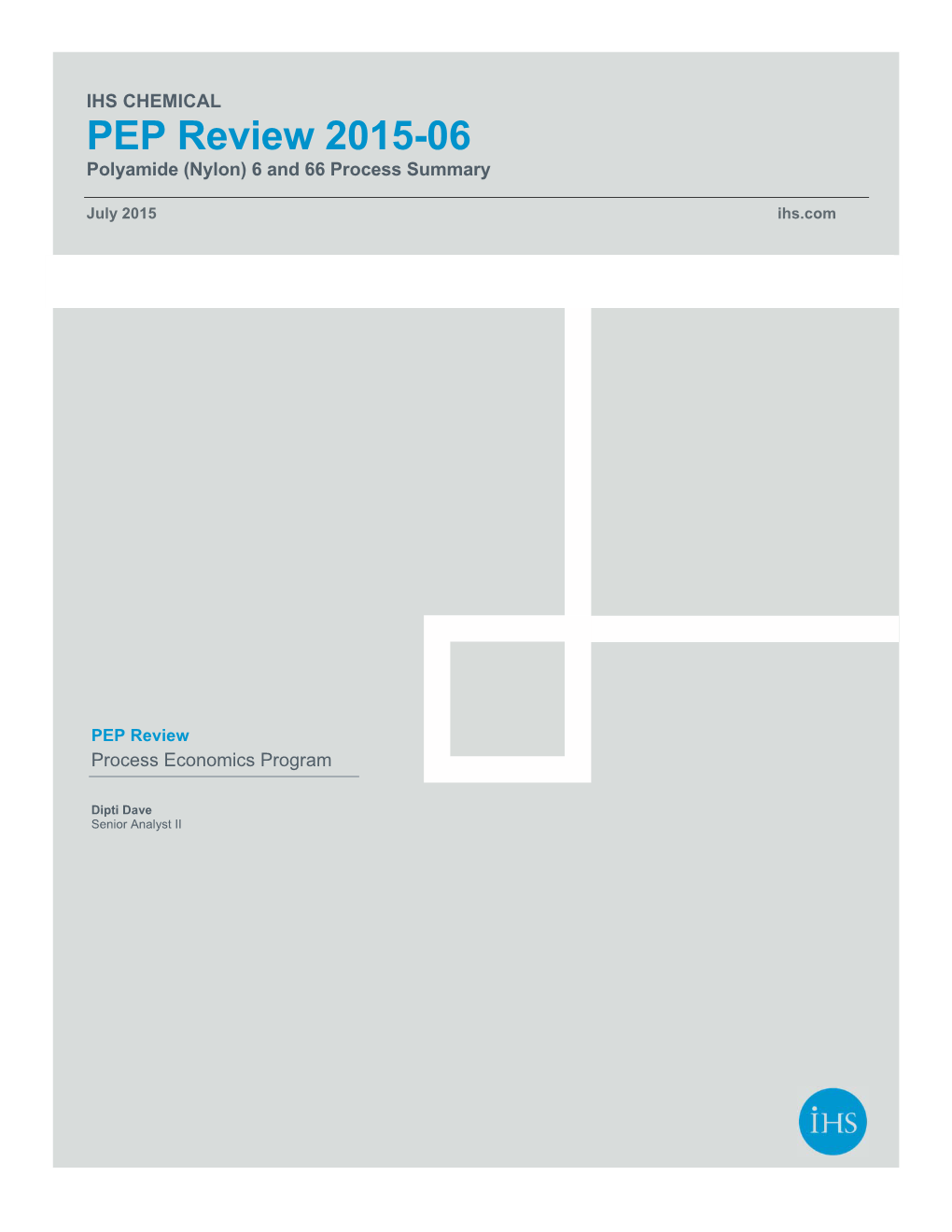 PEP Review 2015-06 Polyamide (Nylon) 6 and 66 Process Summary