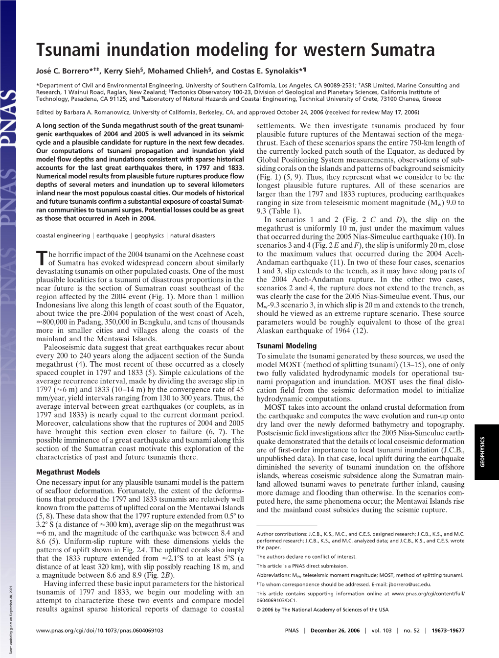 Tsunami Inundation Modeling for Western Sumatra