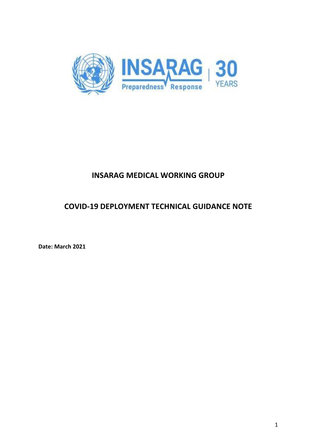 MWG Covid-19 USAR Response Technical Guidance Note