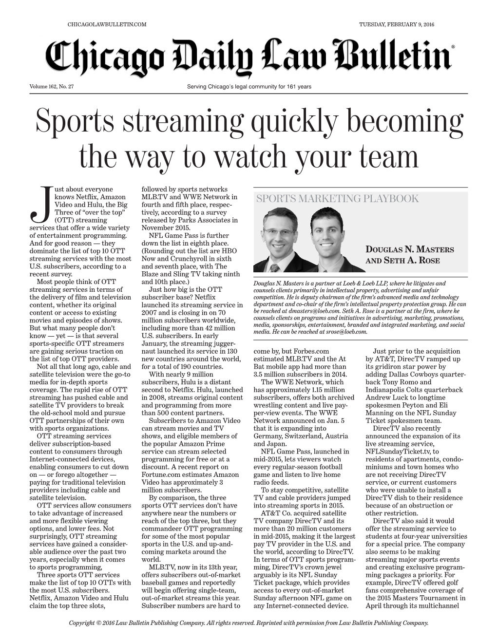 Sports Streaming Quickly Becoming the Way to Watch Your Team