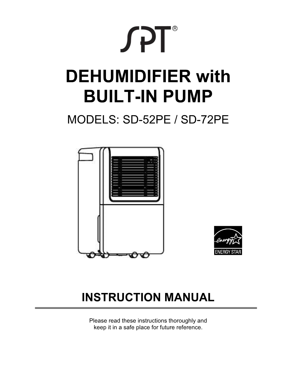 DEHUMIDIFIER with BUILT-IN PUMP