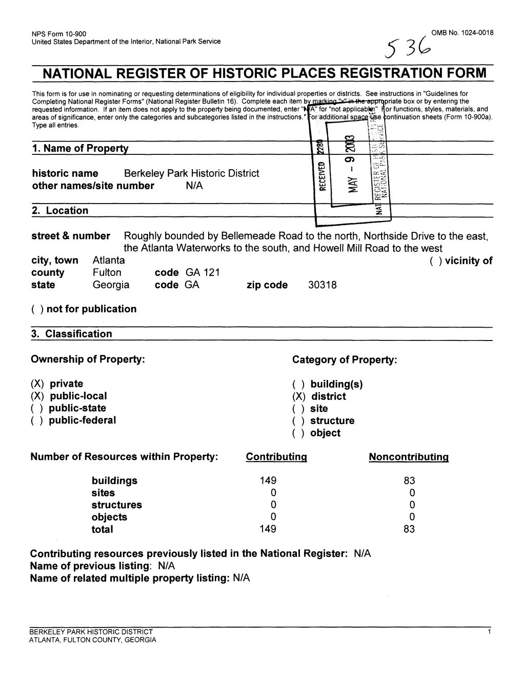 National Register of Historic Places Registration Form