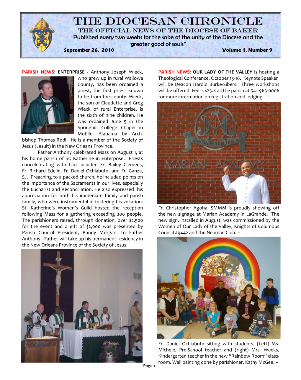 THE Diocesan CHRONICLE