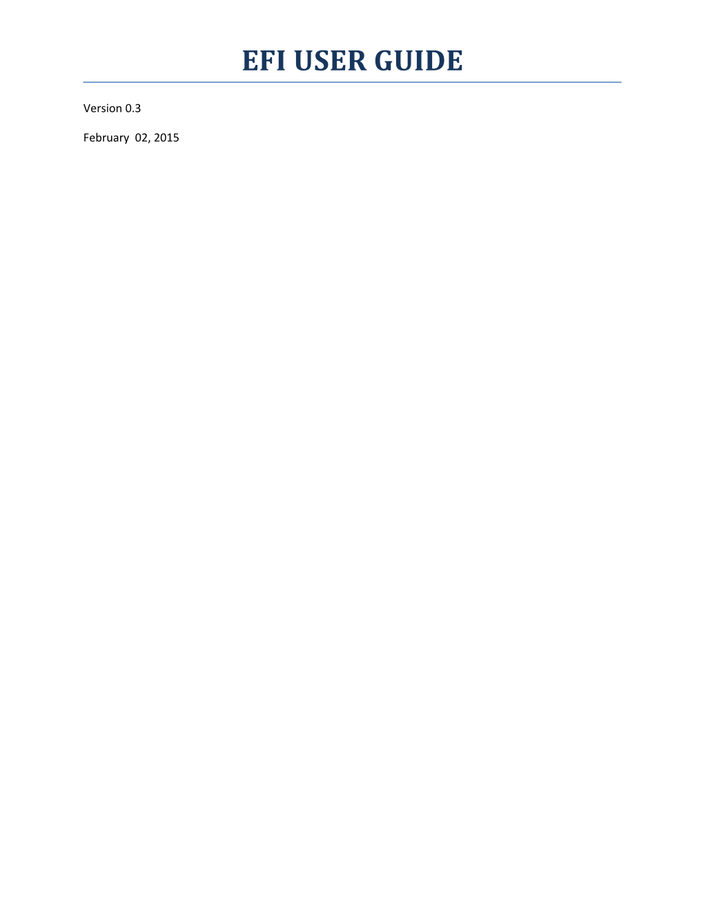 EFI User Guide V0.3 February 2, 2015